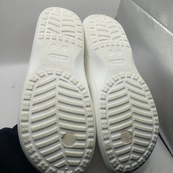 Crocs Men's Sandals Baya II Flip Flop Size 11 All White 208192 100 - Picture 6 of 7